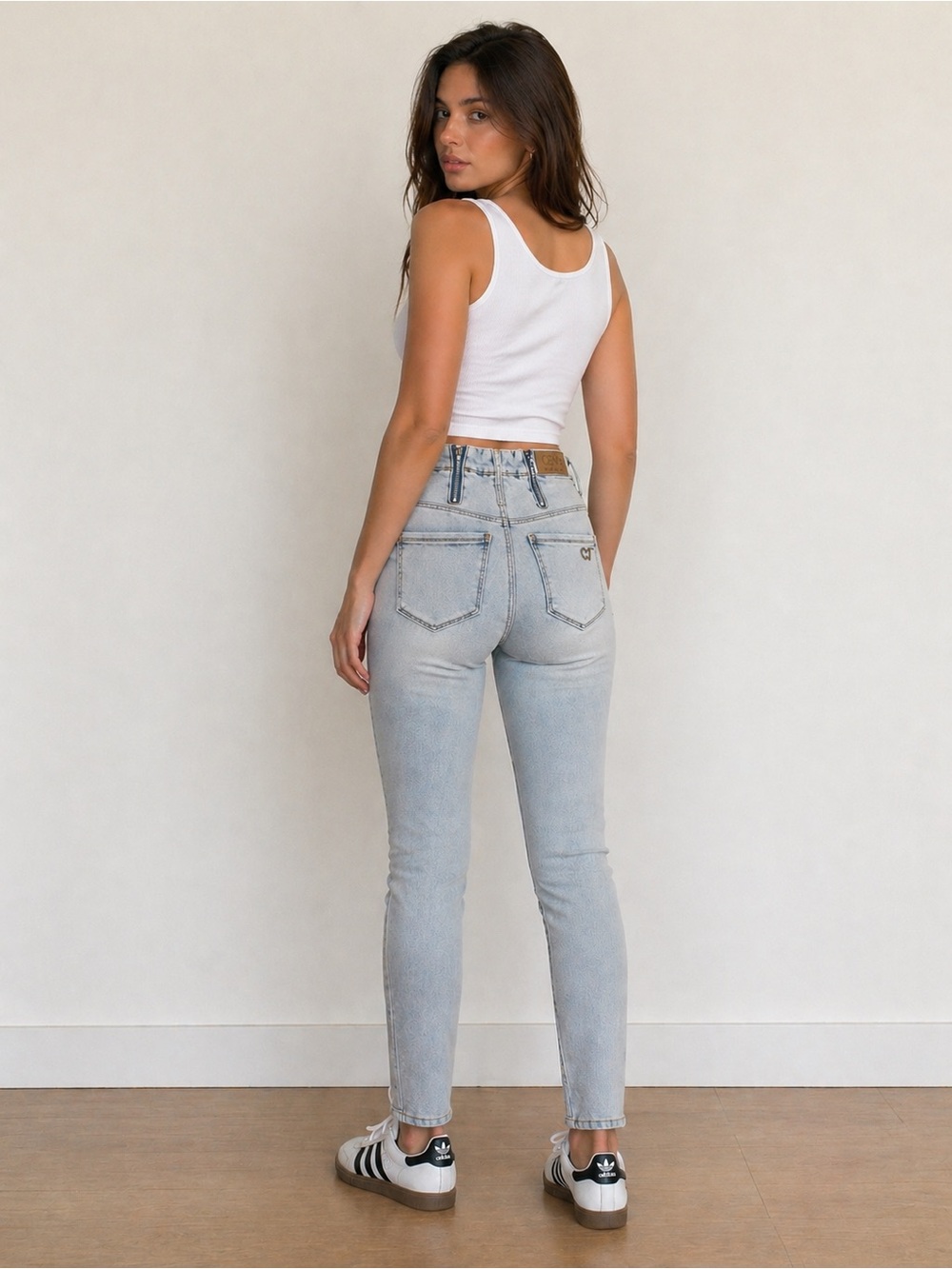 High-Rise Light Blue Skinny Jeans